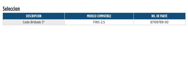 Codo Bridado, Accesorio para Serie FWS 2.5 en Monterrey